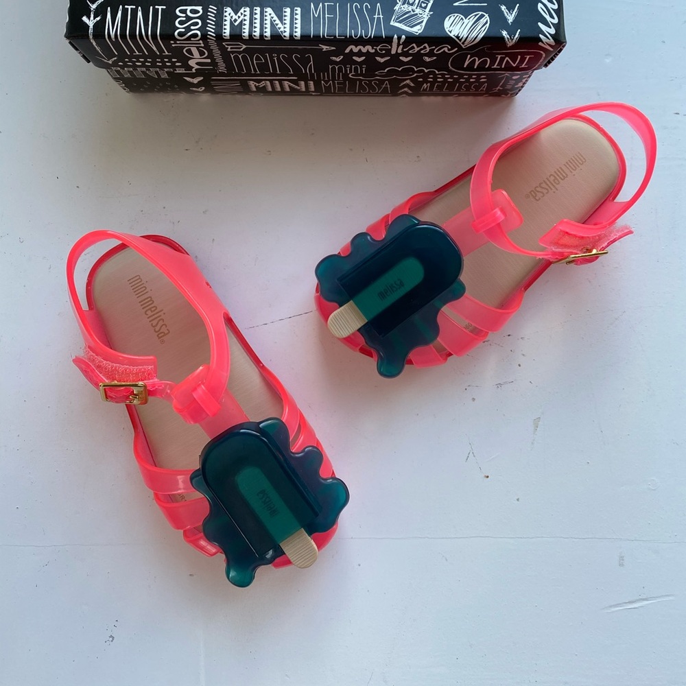 Mini Melissa girls Popsicle Sandals size 8 new